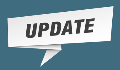 update banner. update speech bubble, label, sticker, sign template