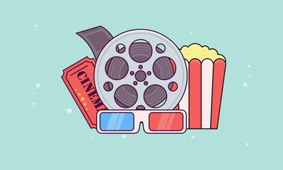 Film movie cinema theater poster vector 
