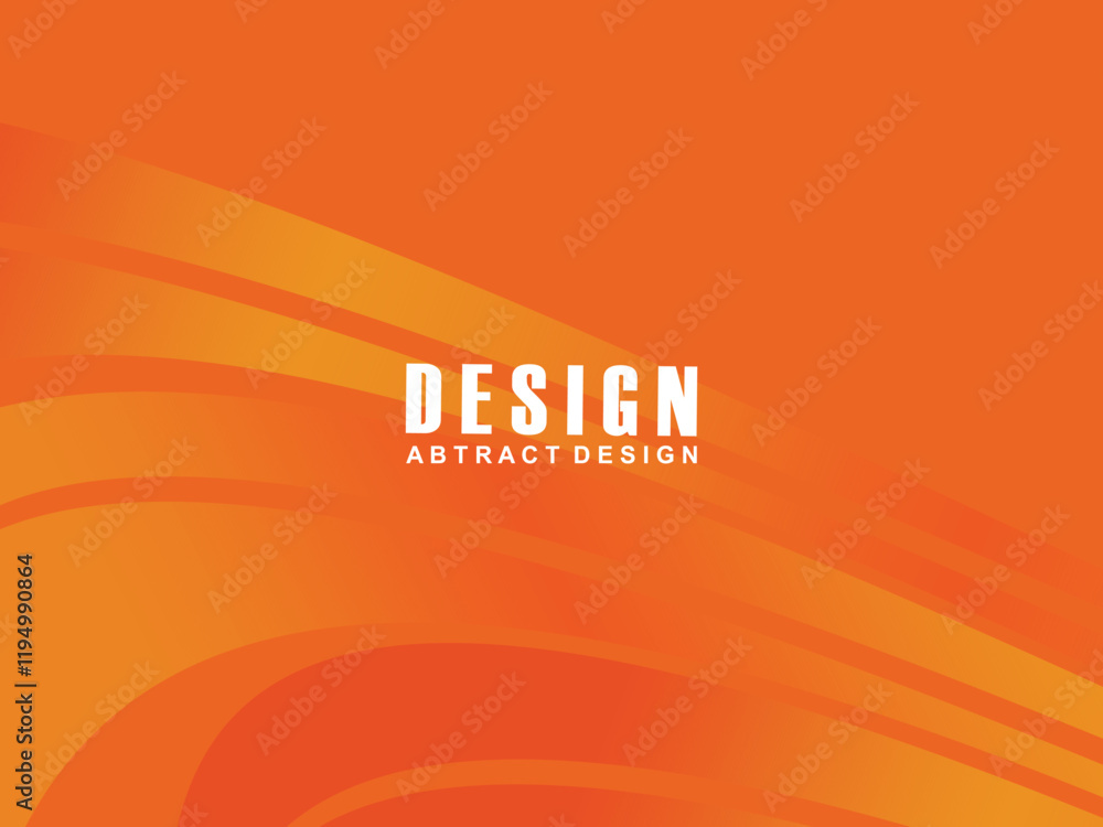 Fototapete abstract modern orange gradient wave background overlapping text space. modern concept. vector illus