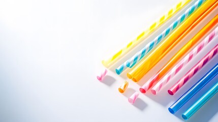 Fototapeta premium Vibrant colored pencils arranged neatly, bright colors creating a cheerful atmosphere, perfect for art and creativity themes.