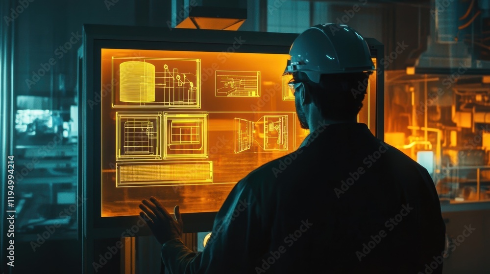 Poster a remote engineer guiding a local technician through repairs using ar annotations projected onto the