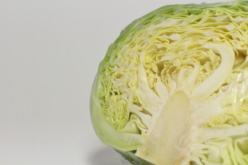 完熟したキャベツの断面