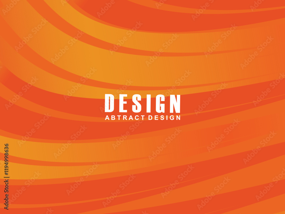 Fototapete abstract modern orange gradient wave background overlapping text space. modern concept. vector illus