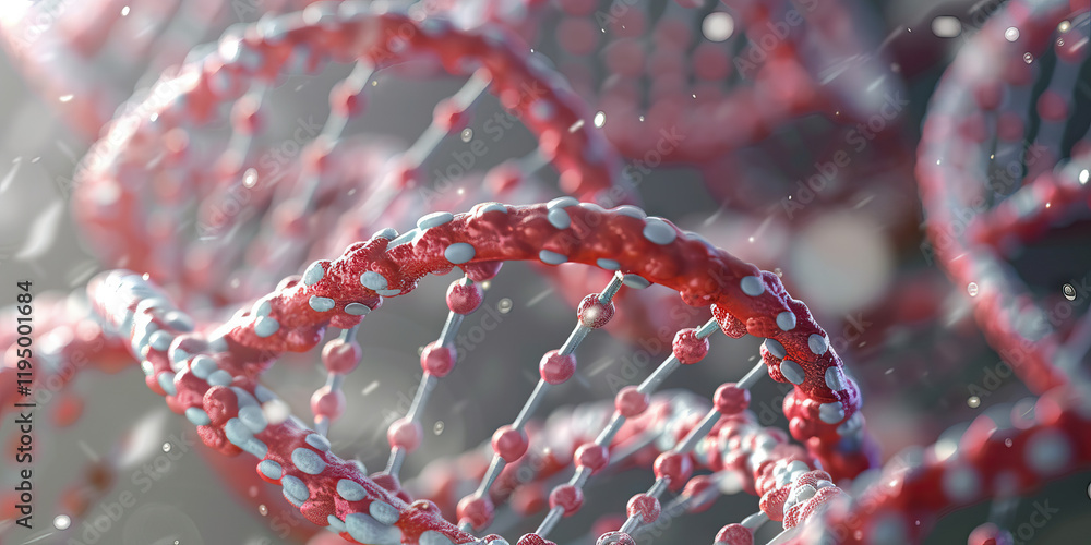 Poster three-dimensional model of dna double helix