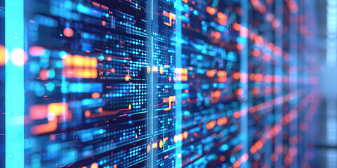 Server Rack Data Stream Visualization