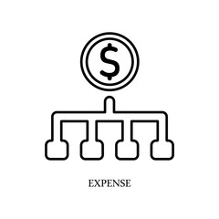 Icon a EXPENSE, isolated against a clean background.