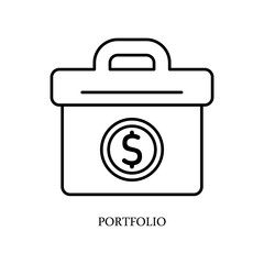 Icon a PORTFOLIO, isolated against a clean background.