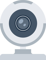 web camera flat vector web icon