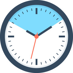 time management flat vector web icon