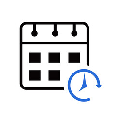 Schedule Icon on transparent background 