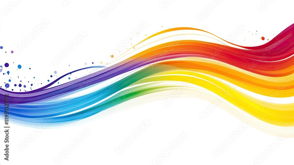 Poster colorful and dynamic abstract swirls blending seamlessly in a pride-themed design, perfect for text 