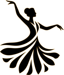 vector illustration design icon logo symbol detail traditional ethnic traditional dancer vintage..eps