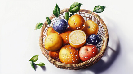 Freshly Harvested Fruits Assortment Featuring Organic and Natural Produce for Healthy Eating and Sustainable Living Inspirations