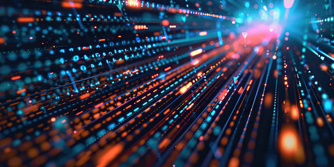 Obraz premium Abstract Data Stream Visualization