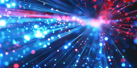 Abstract Radiating Light Streaks with Bokeh Effects