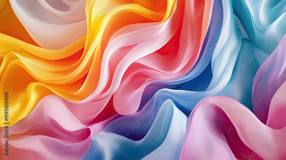 Poster dynamic abstract design of colorful swirling patterns celebrating pride, perfect for creative compos