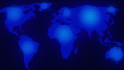 blue color wave on earth map