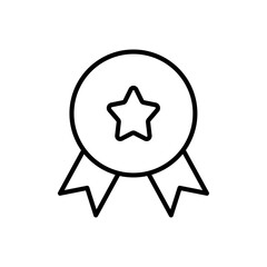 Accreditation icon Thin line vector