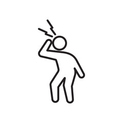 Anxiety icon Thin line vector