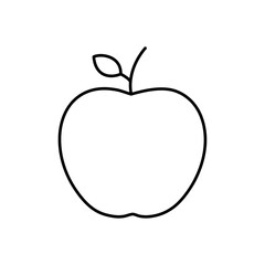 Apple icon Thin line vector