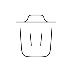 Bin icon Thin line vector