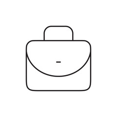 Briefcase icon Thin line vector