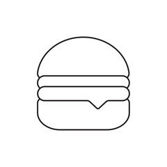 Burger icon Thin line vector