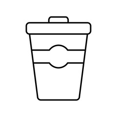 coffee cup icon Thin line vector