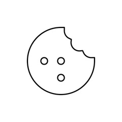 Cookie icon Thin line vector
