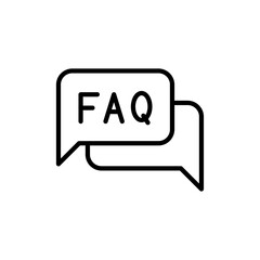 Naklejka premium FAQs icon Thin line vector