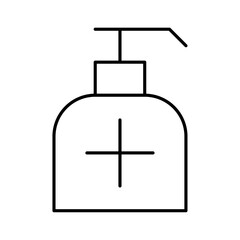 Hand sanitizer icon Thin line vector