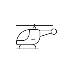 Helicopter icon Thin line vector