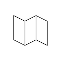 Map icon Thin line vector