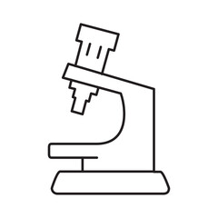 Microscope icon Thin line vector