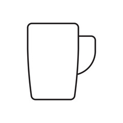 Mug icon Thin line vector