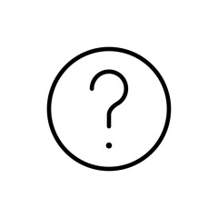 Question mark icon Thin line vector