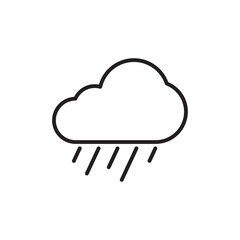 Rain icon Thin line vector