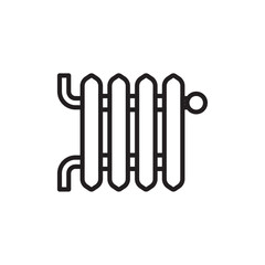 Radiator icon Thin line vector