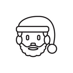 Santa Claus icon Thin line vector
