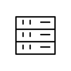 Server icon Thin line vector