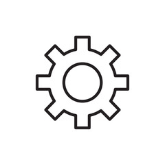 Settings gear icon Thin line vector