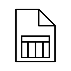 Spreadsheet icon Thin line vector