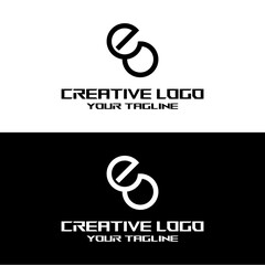 creative letter logo eo design vector