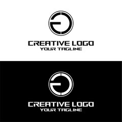 creative letter logo eo design vector