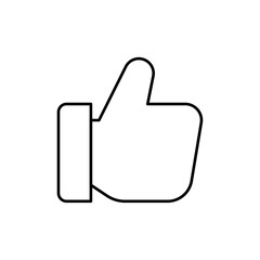 Obraz premium thumbs up icon Thin line vector