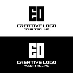 creative letter logo eo design vector