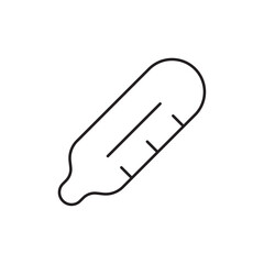 Thermometer icon Thin line vector