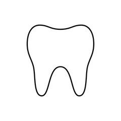 Tooth icon Thin line vector