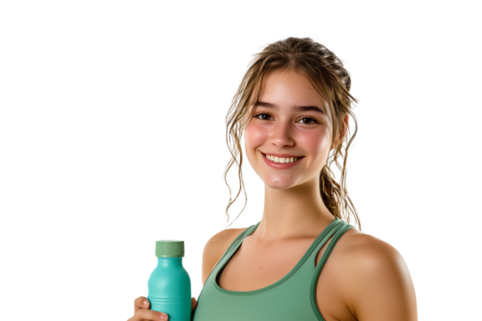woman drinking water