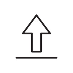 Upload arrow icon Thin line vector